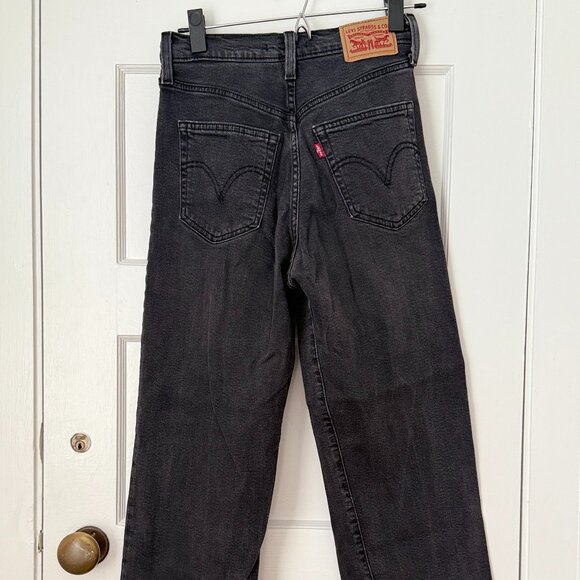 Levi's Ribcage Straight Ankle Women's Jeans I Black I Size 27 - Picture 4 of 5